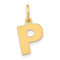 14ky Letter P Initial Pendant