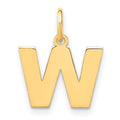 14ky Letter W Initial Pendant