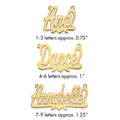 14k Yellow Gold Polished Heart Name Plate