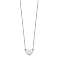 10k White Gold Initial Heart Necklace