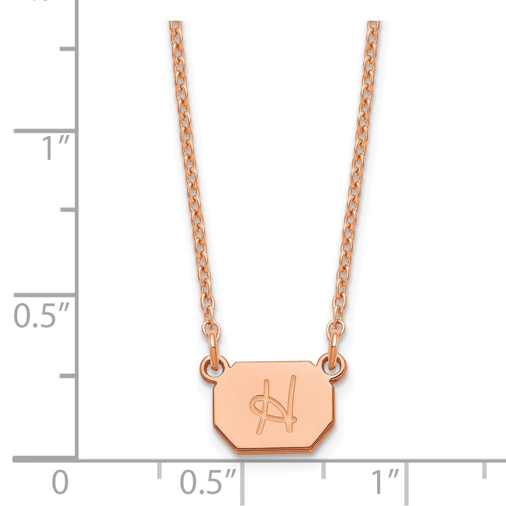 Sterling Silver/Rose-plated Initial Necklace