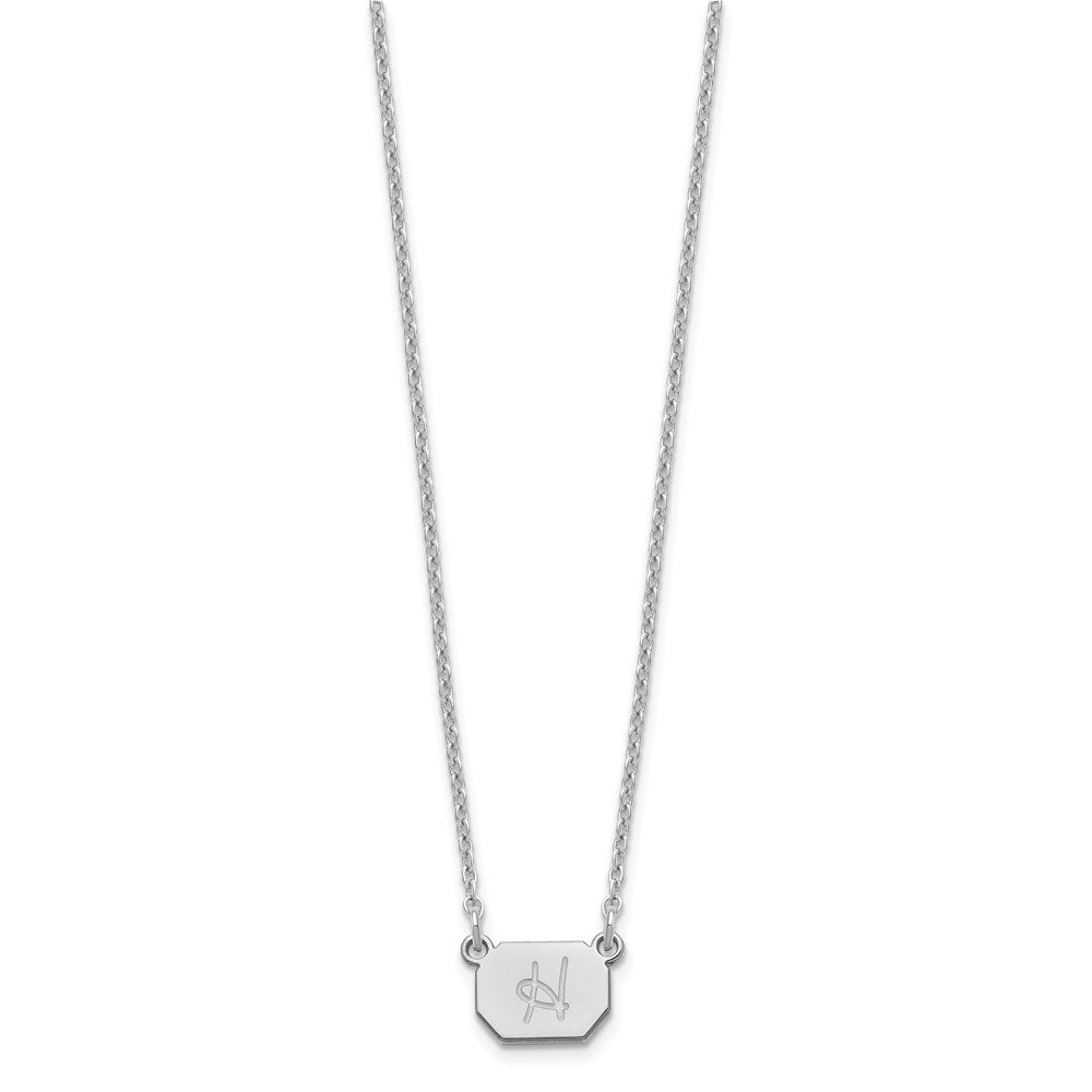 Sterling Silver/Rhodium-plated Initial Necklace