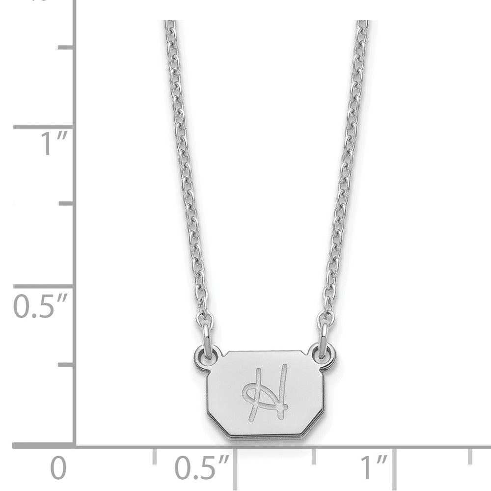 Sterling Silver/Rhodium-plated Initial Necklace