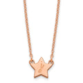 Sterling Silver/Rose-plated Initial Star Necklace