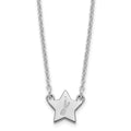 Sterling Silver/Rhodium-plated Initial Star Necklace
