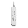 Sterling Silver/Rhodium-plated Signature Bar Charm