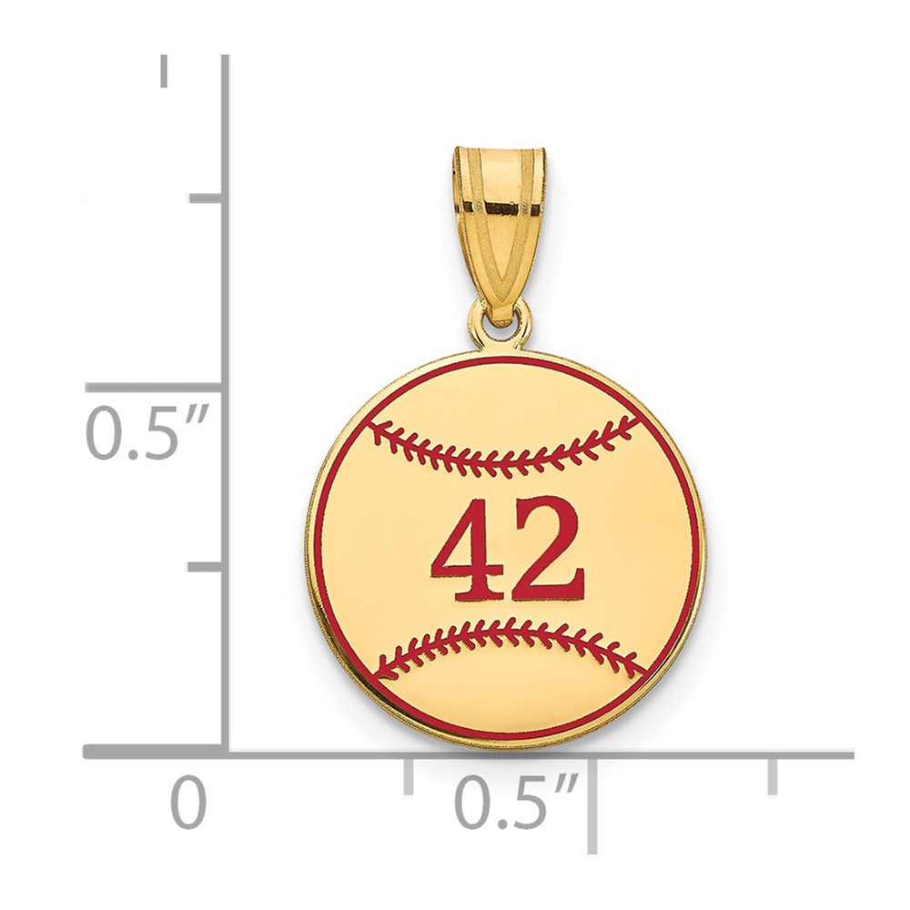 SS/Gold-plated Personalized Baseball Epoxy Pendant