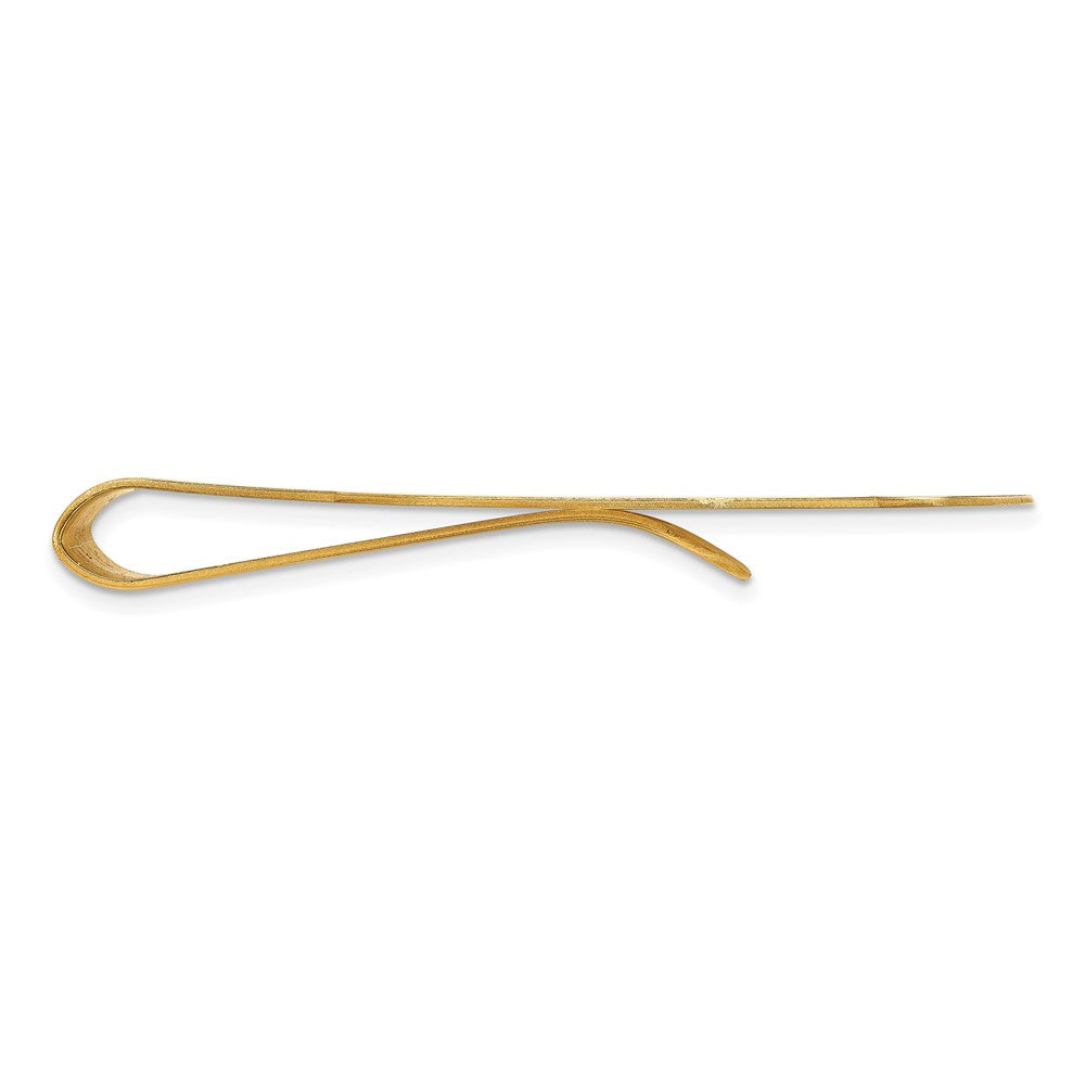 SS/Gold-plated Recessed Letter Monogram Round Money Clip