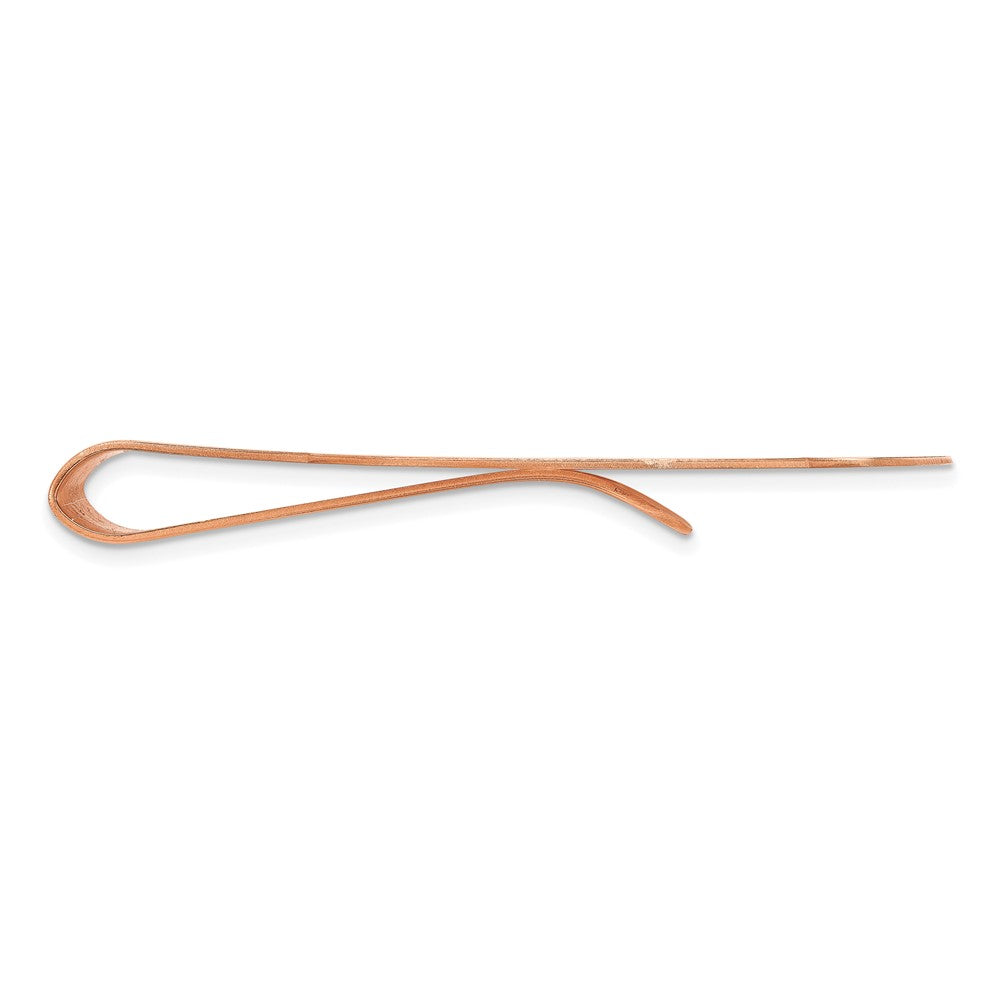 14k Rose Gold Recessed Letter Monogram Round Money Clip