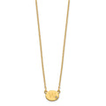 Sterling Silver/Gold-plated Oval Initial with Diamond Necklace