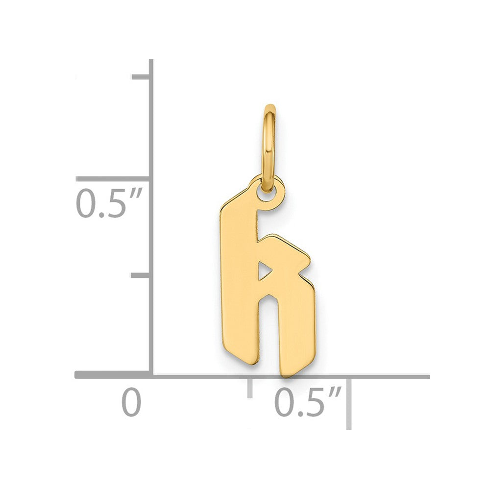 14ky Lowercase Letter K Initial Pendant
