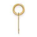 14ky Lowercase Letter V Initial Pendant