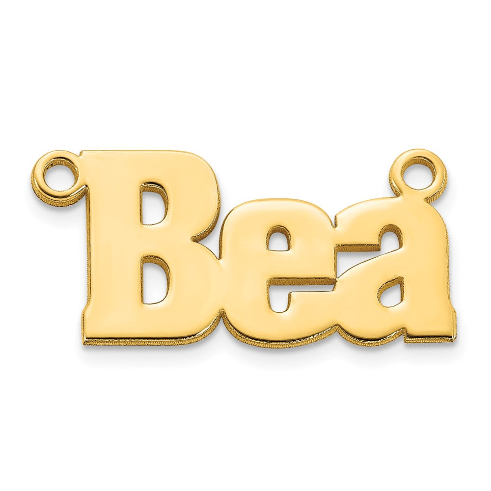Sterling Silver/Gold Plated Aachen Font Name Plate