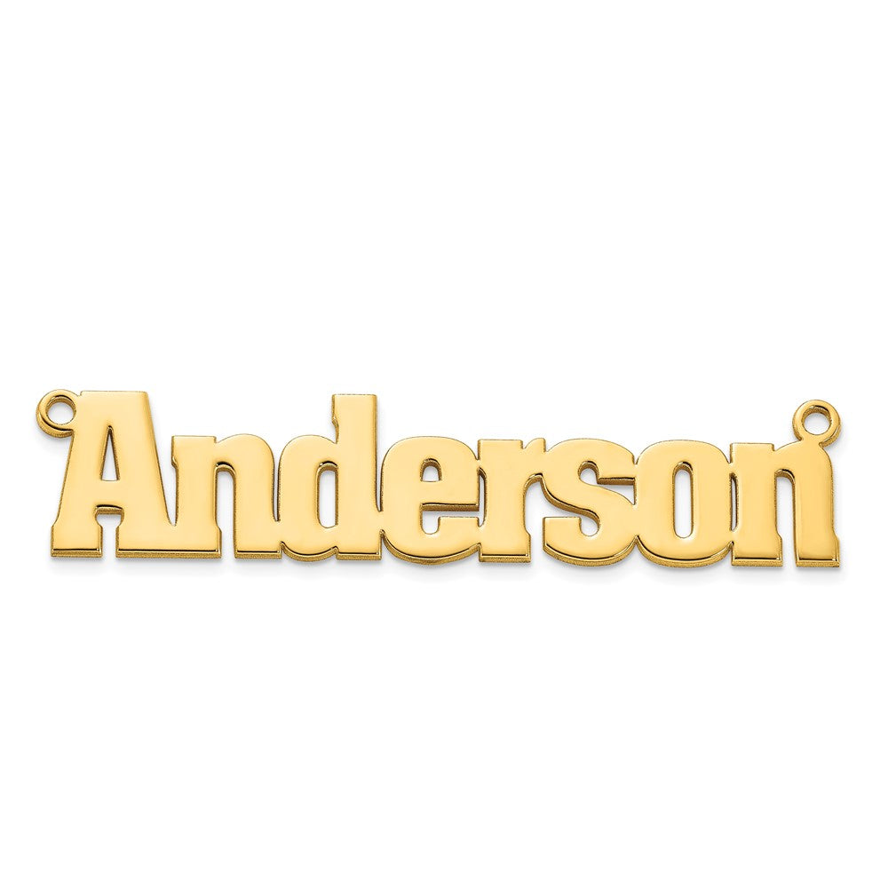 Sterling Silver/Gold Plated Aachen Font Name Plate