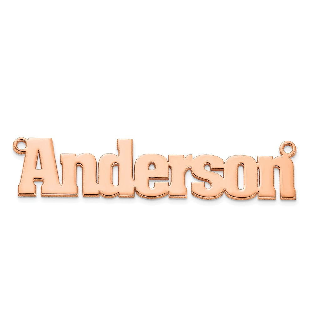 14k Rose Gold Aachen Font Name Plate