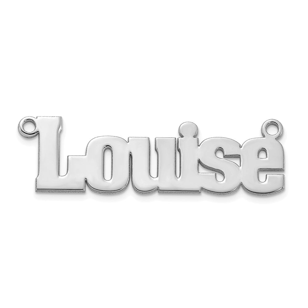 14k White Gold Aachen Font Name Plate