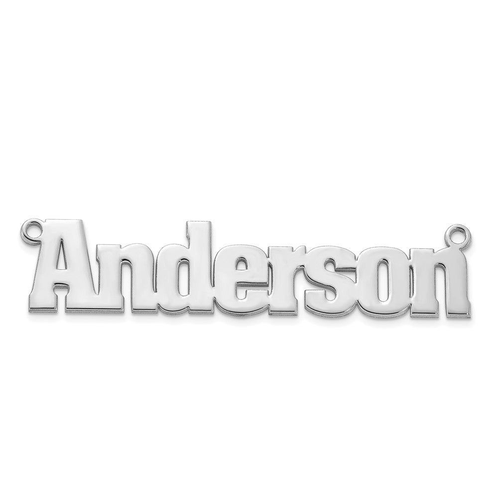 14k White Gold Aachen Font Name Plate