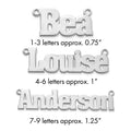 Sterling Silver/Rhodium-plated Aachen Font Name Plate