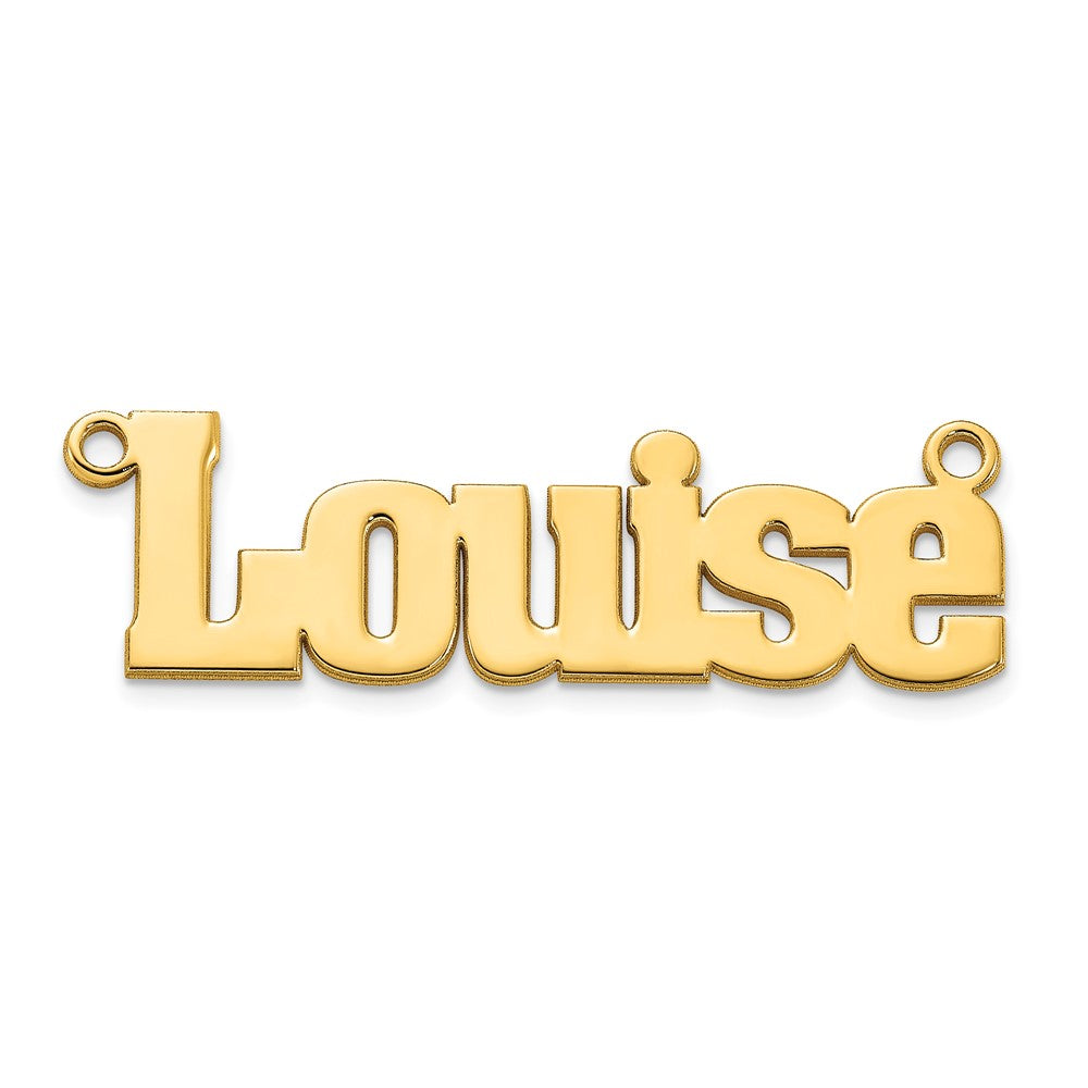 14k Yellow Gold Aachen Font Name Plate