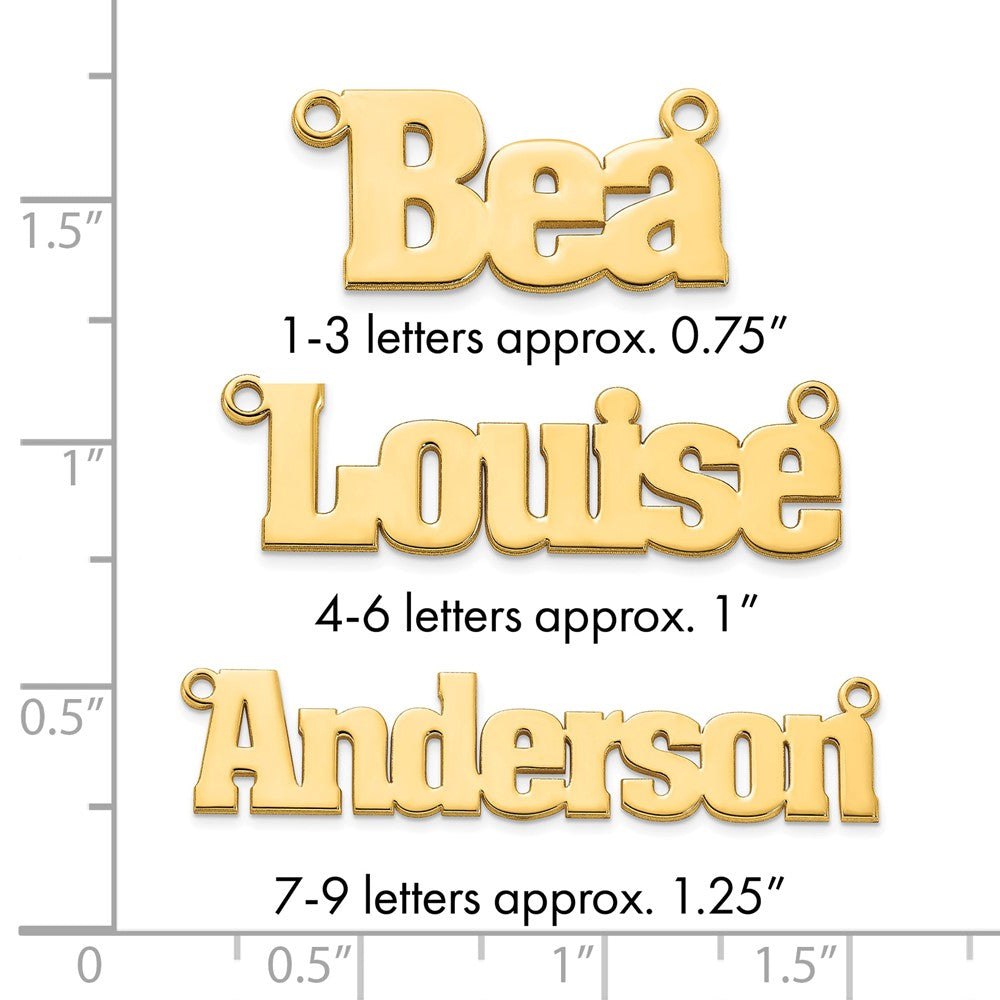 10k Yellow Gold Aachen Font Name Plate