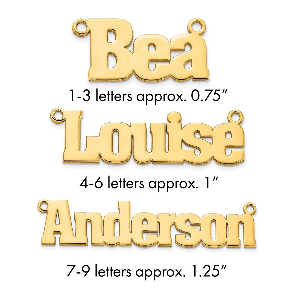 10k Yellow Gold Aachen Font Name Plate