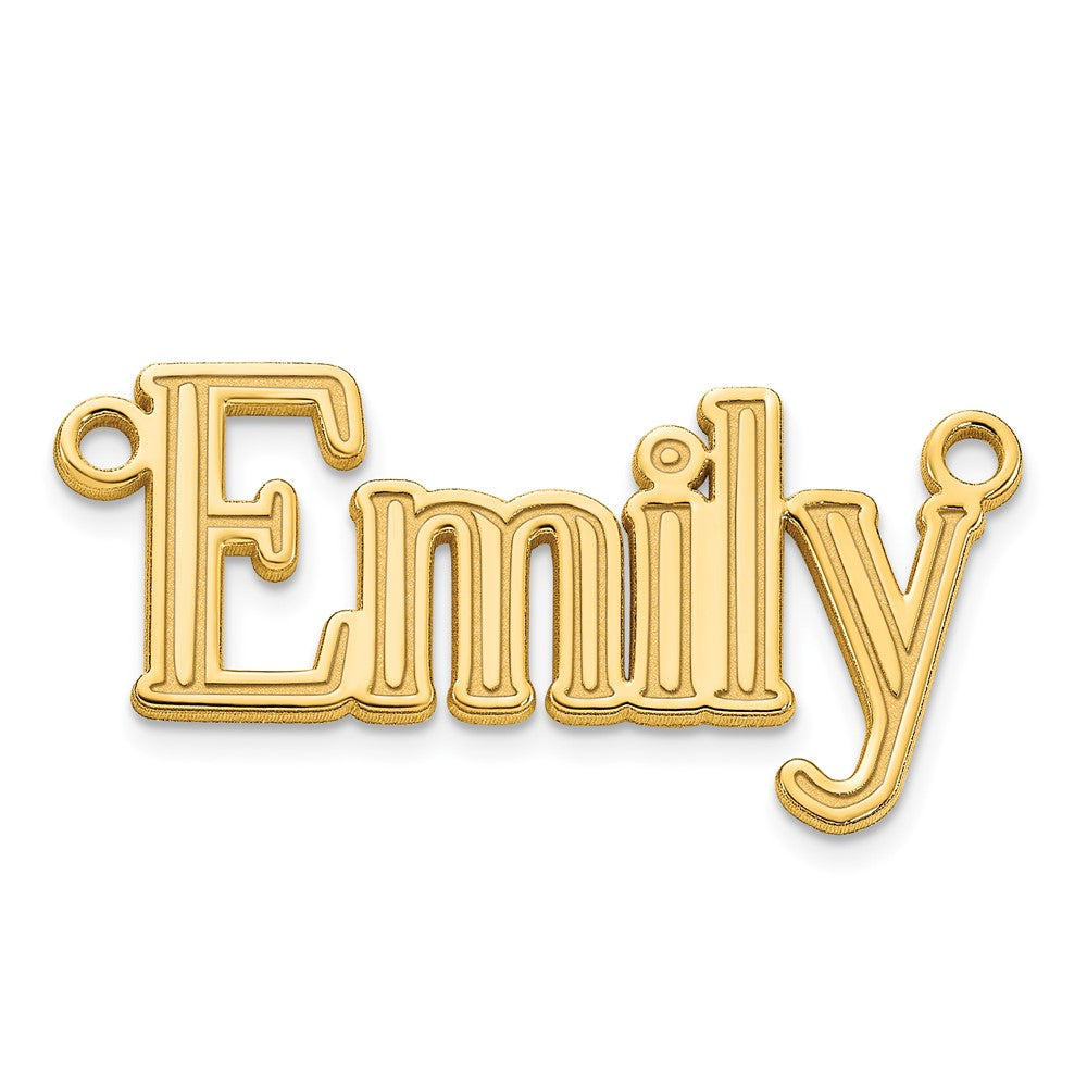 Sterling Silver/Gold-plated Etched Name Plate