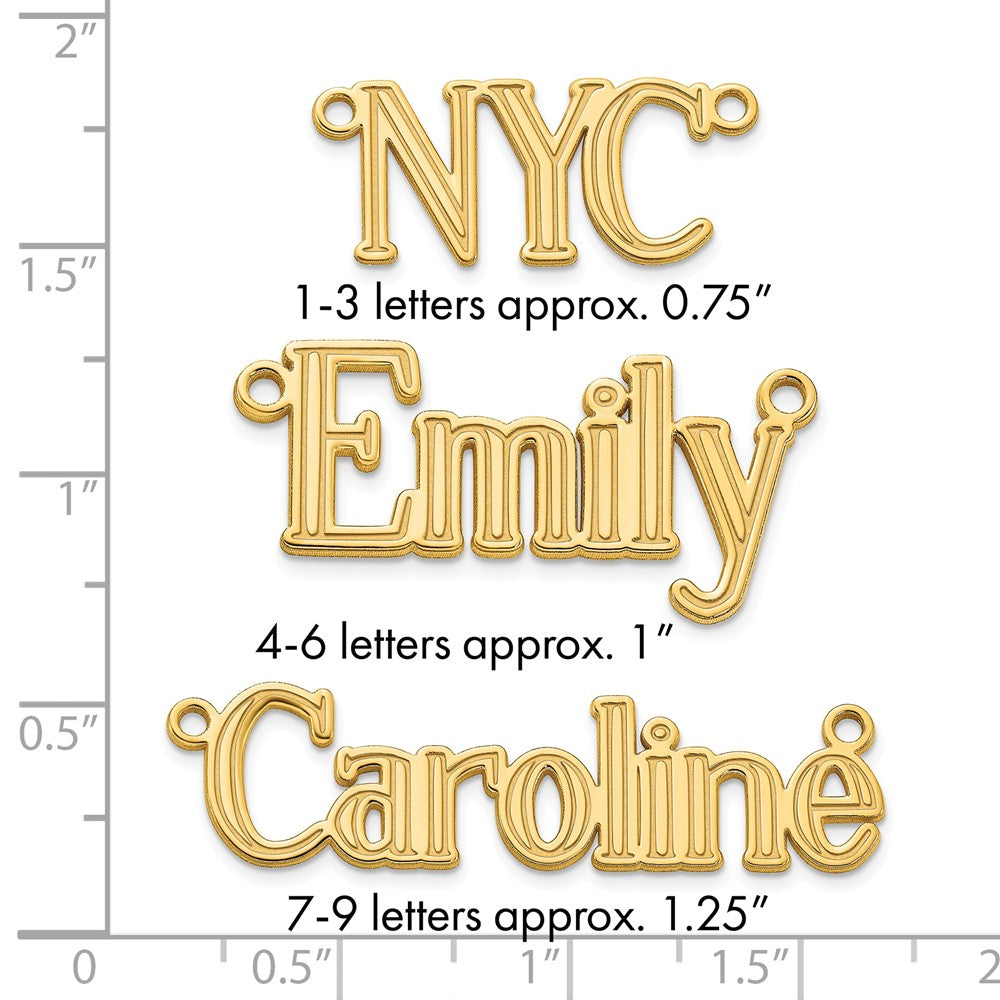 Sterling Silver/Gold-plated Etched Name Plate