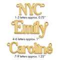 Sterling Silver/Gold-plated Etched Name Plate