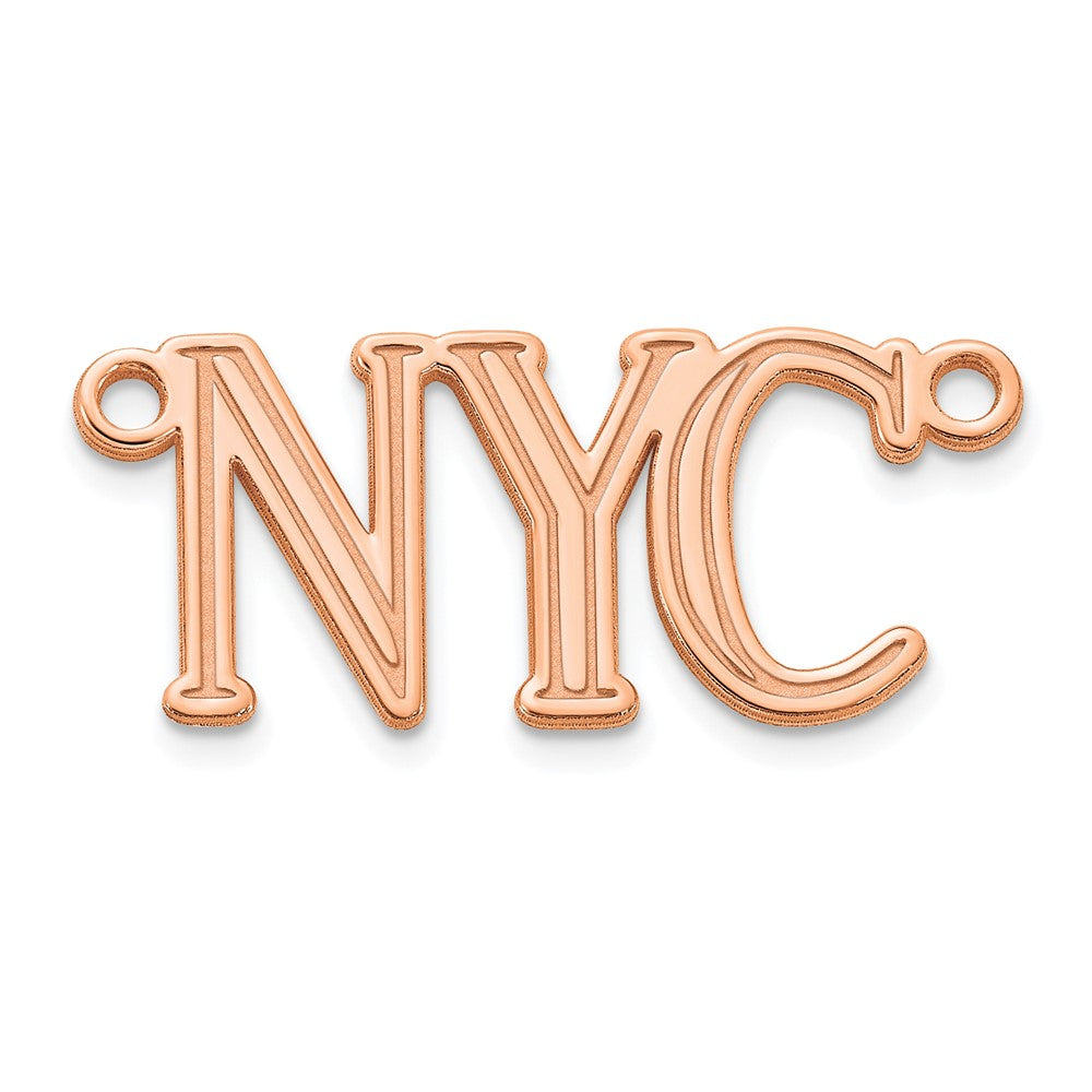 Sterling Silver/Rose-plated Etched Name Plate