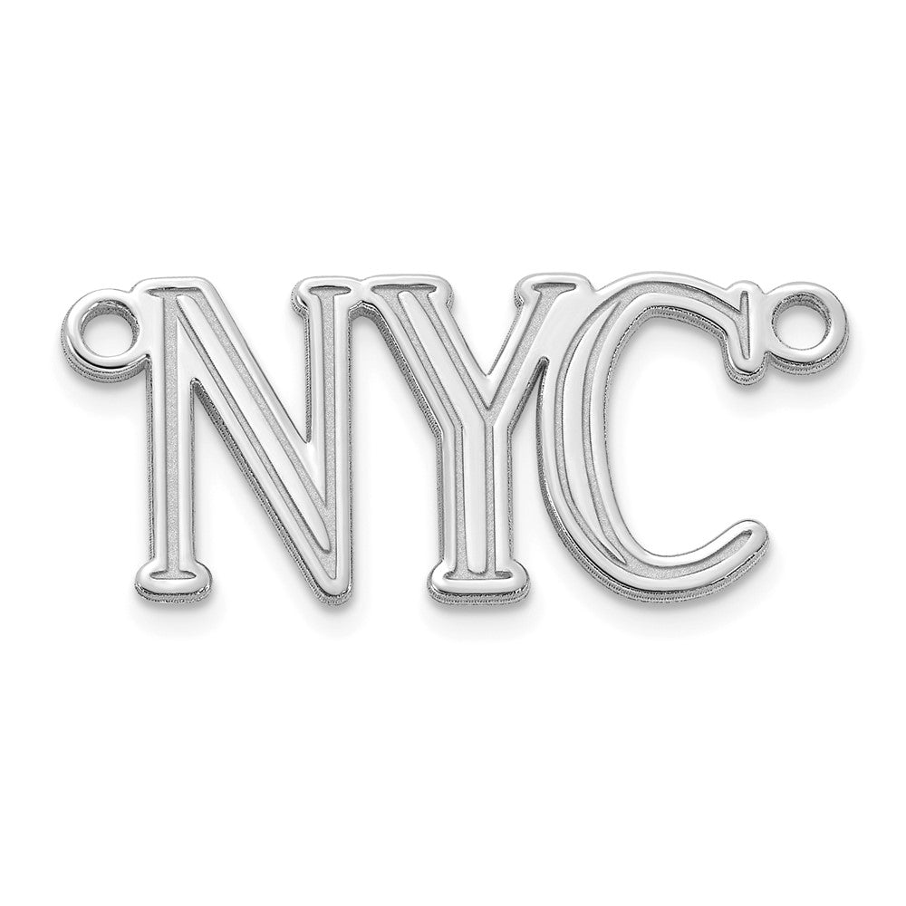 14k White Gold Etched Name Plate