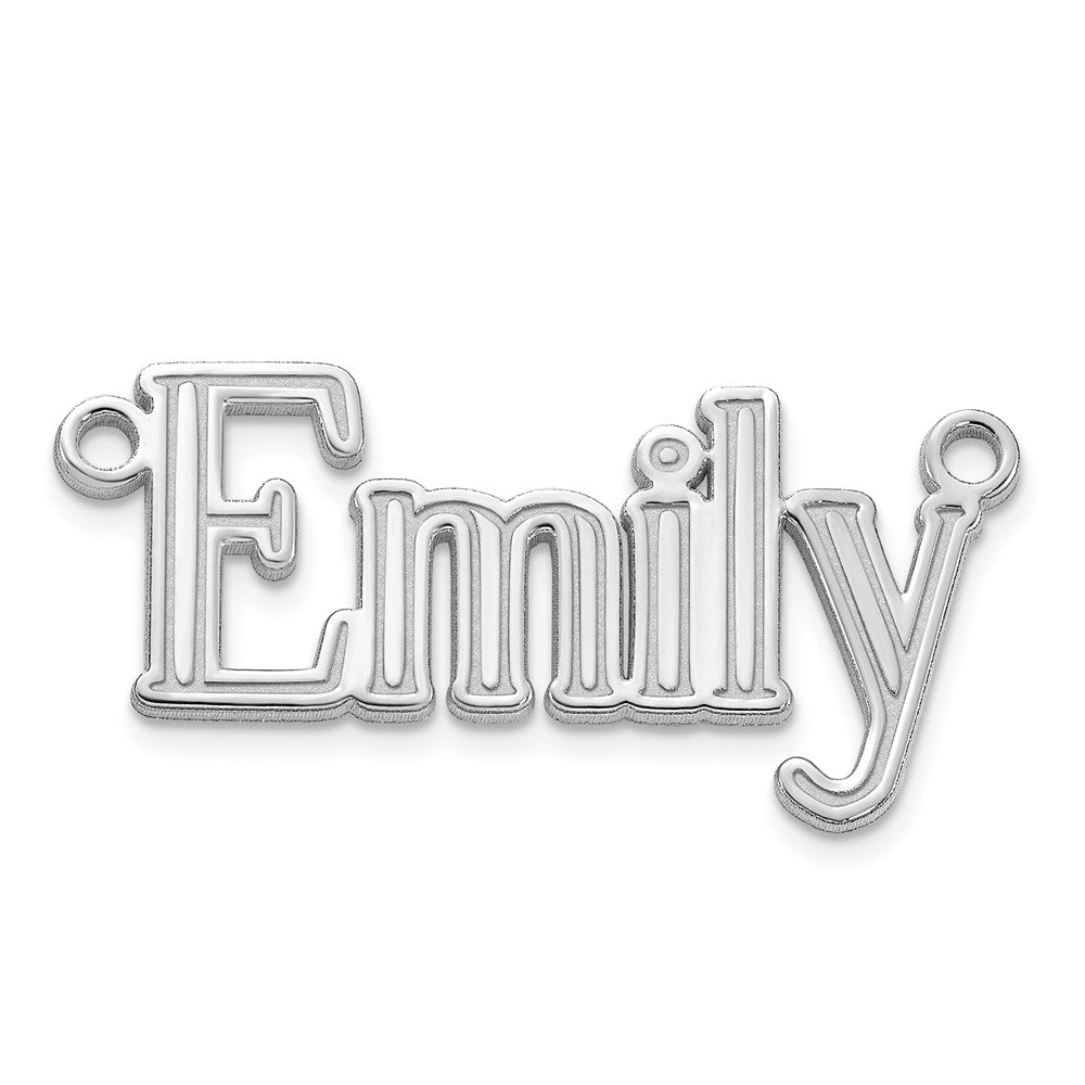 14k White Gold Etched Name Plate