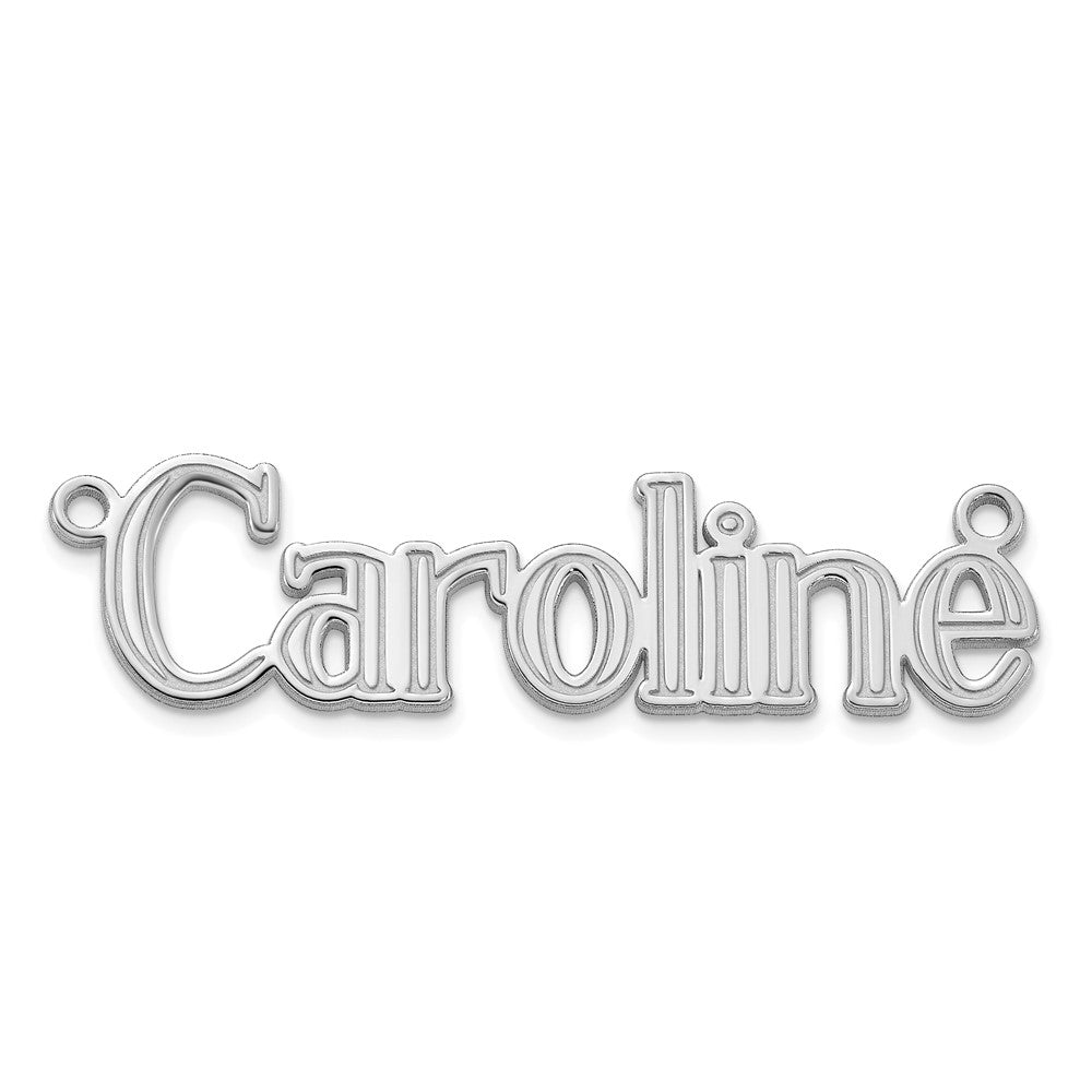 14k White Gold Etched Name Plate