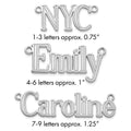 14k White Gold Etched Name Plate