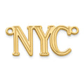 10k Yellow Gold Etched Name Plate