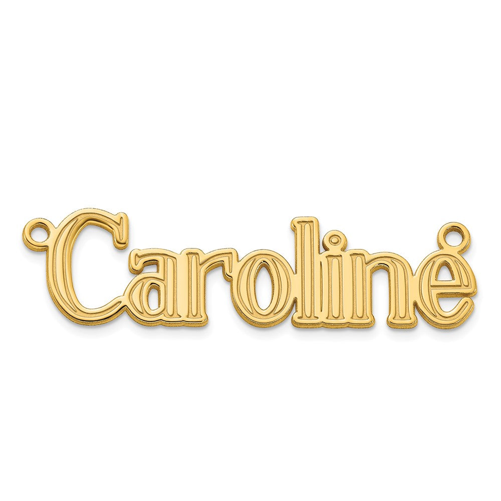 10k Yellow Gold Etched Name Plate
