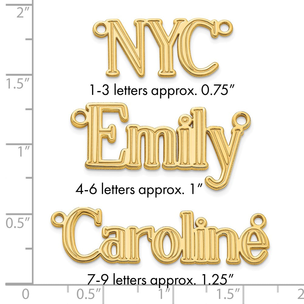 10k Yellow Gold Etched Name Plate