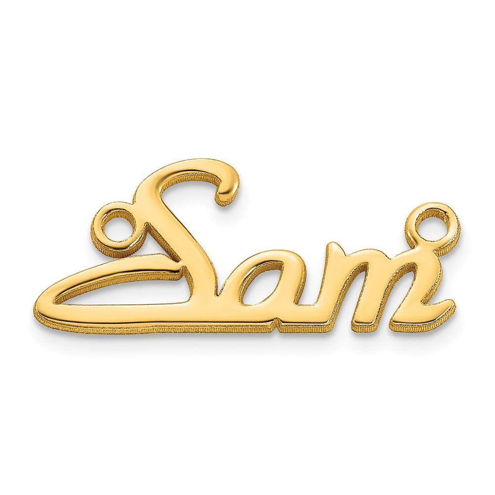 Sterling Silver/Gold-plated Name Plate