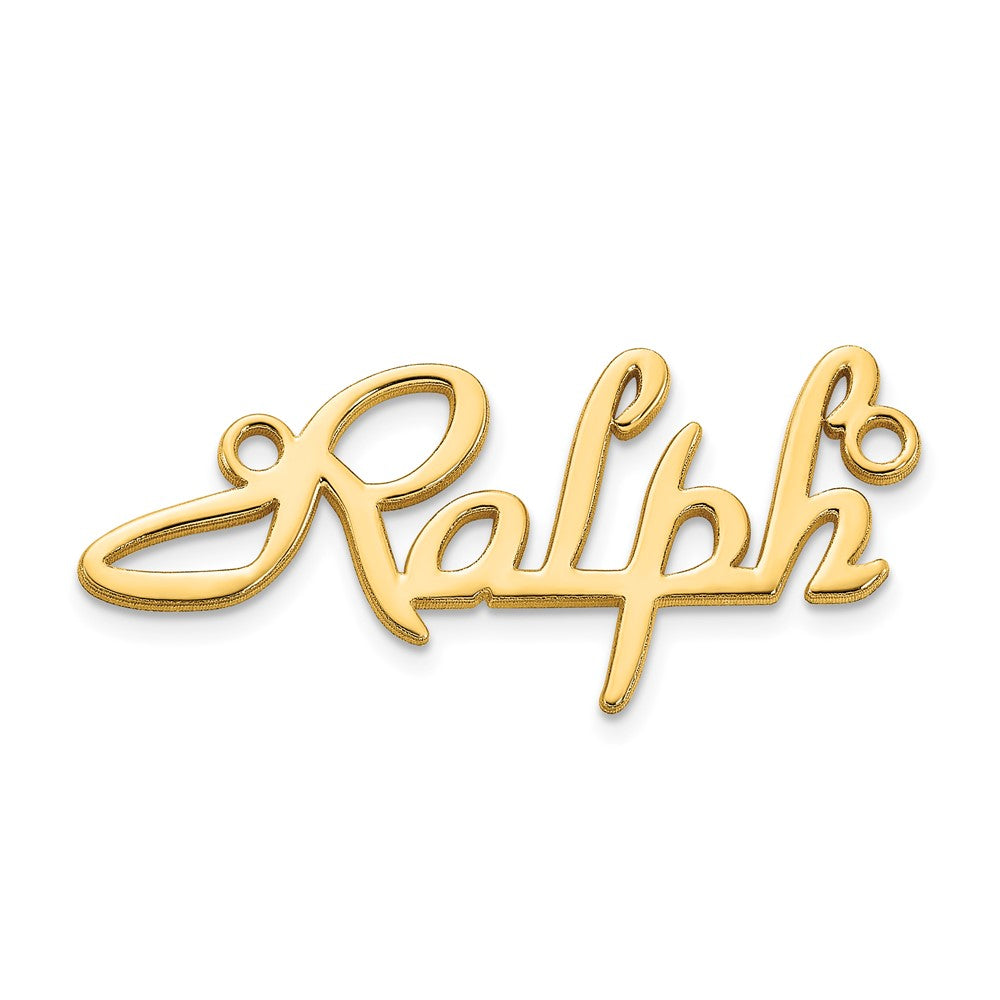 Sterling Silver/Gold-plated Name Plate