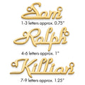 Sterling Silver/Gold-plated Name Plate