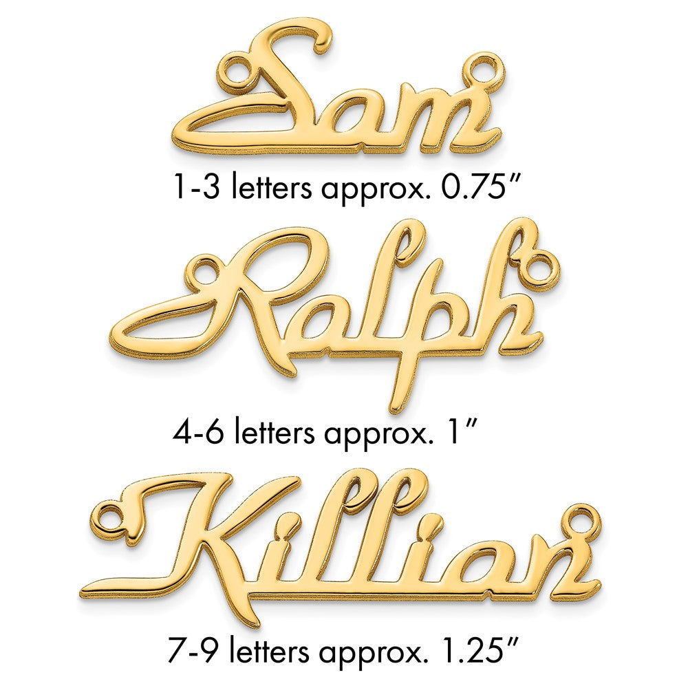 Sterling Silver/Gold-plated Name Plate