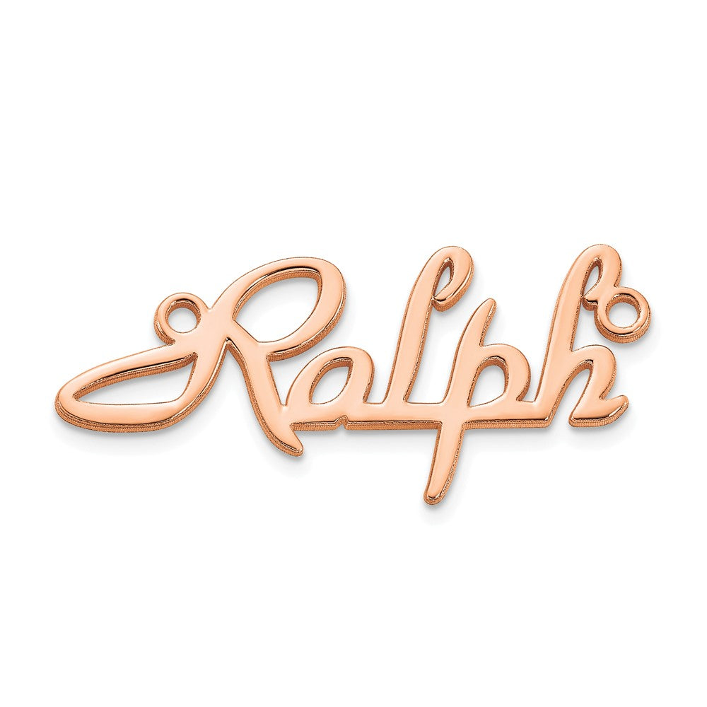 Sterling Silver/Rose-plated Name Plate