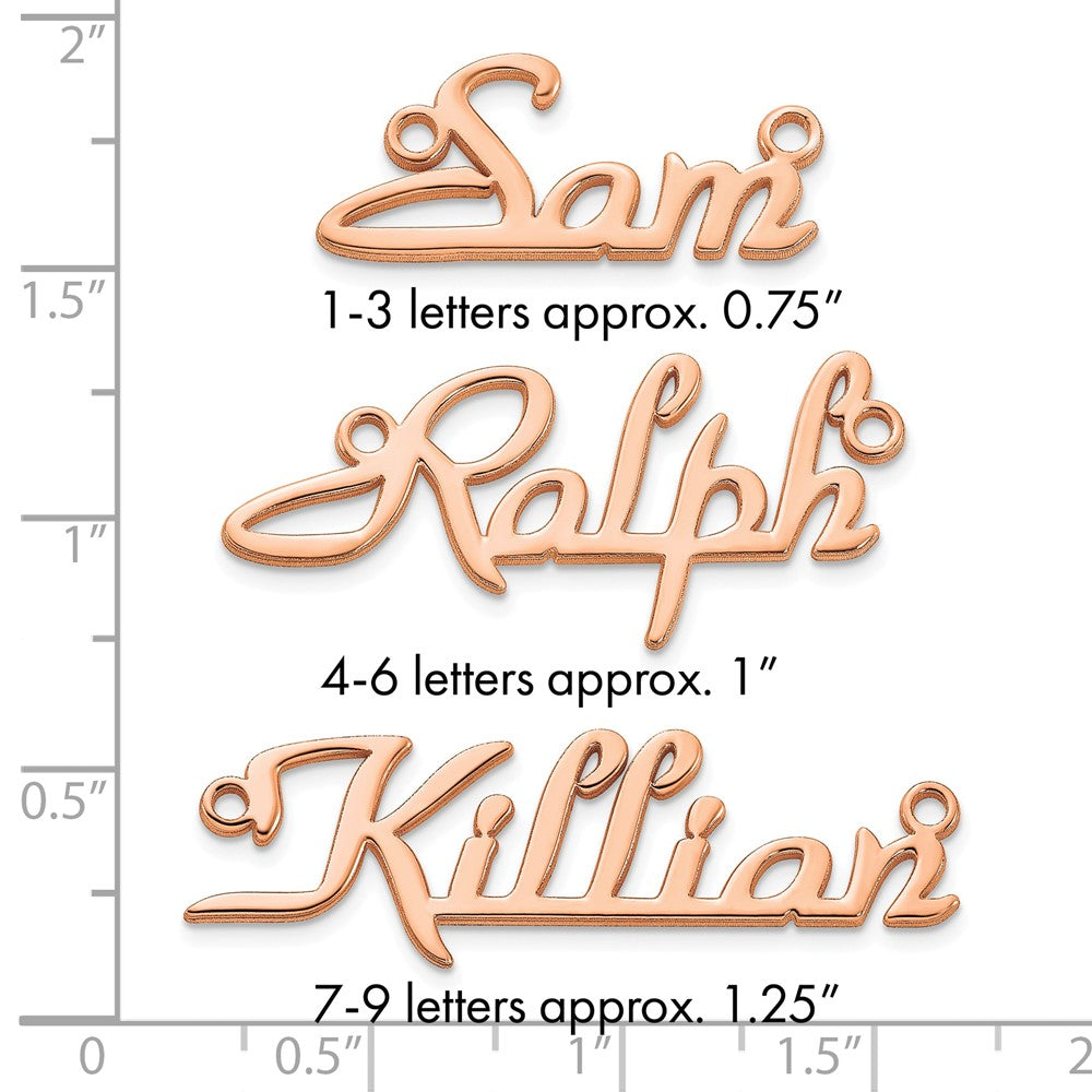 14k Rose Gold Name Plate