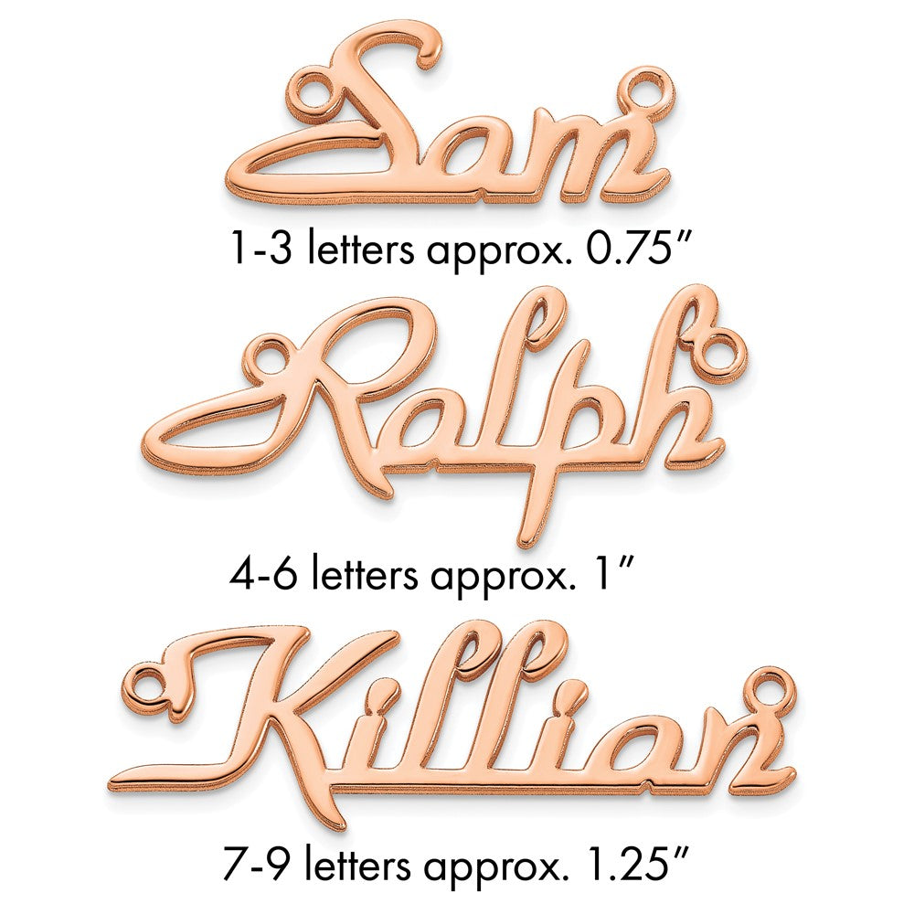 14k Rose Gold Name Plate