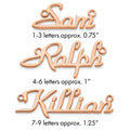 Sterling Silver/Rose-plated Name Plate