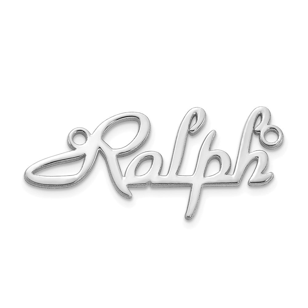 14k White Gold Name Plate