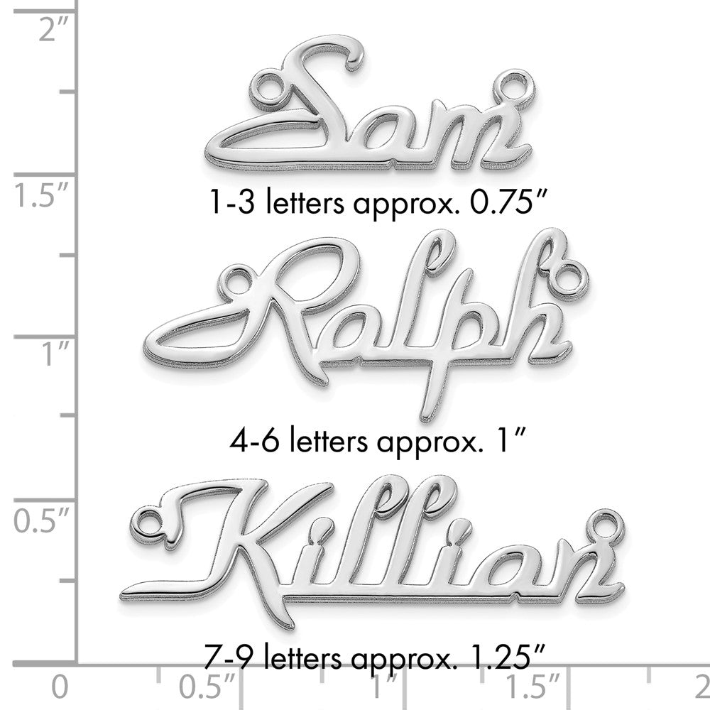 14k White Gold Name Plate