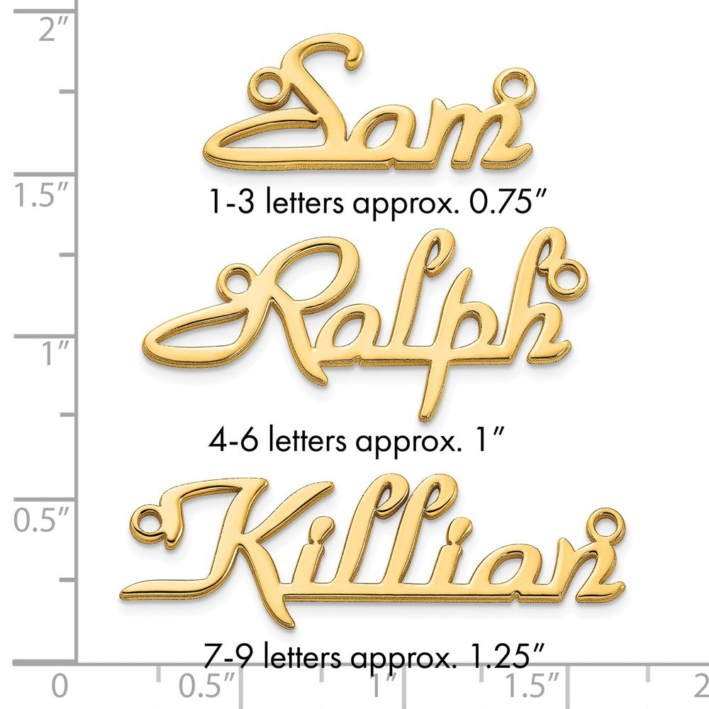 14k Yellow Gold Name Plate