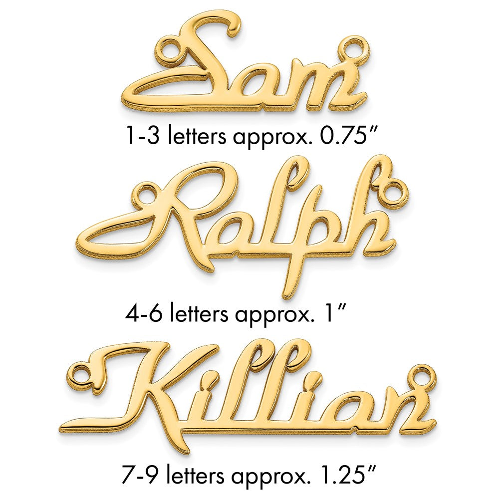 10k Yellow Gold Name Plate