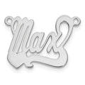 10k White Gold Polished Heart Name Plate