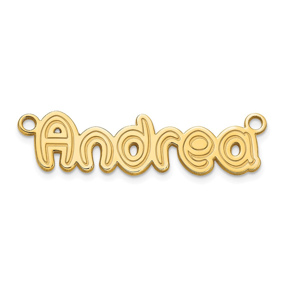 Sterling Silver/Gold-plated Etched Name Plate